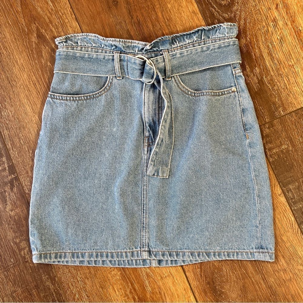 H&M | Belted Jean Skirt Sz 4